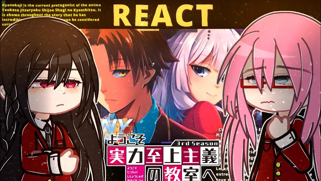 Classroom Of The Elite Reage a Ayanokoji vs Arisu (Shiny)