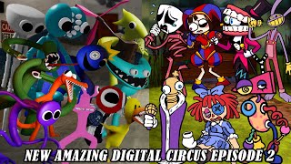 FNF NEW Amazing Digital Circus Episode 2 vs Rainbow Friends Chapter 2 Sings Friends To Your End