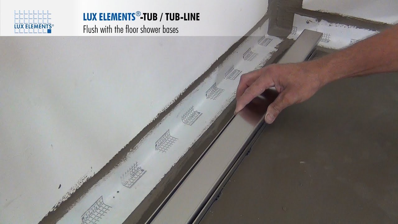 Lux Elements Installation Flush With The Floor Shower Bases Tub Lux Elements Installation Flush With The Floor Shower Bases Tub Line Channel Drain