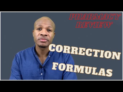 Pharmacy Correction Equations