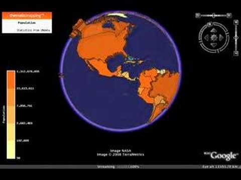 Google Earth Thematic Map - Population 2005 - YouTube