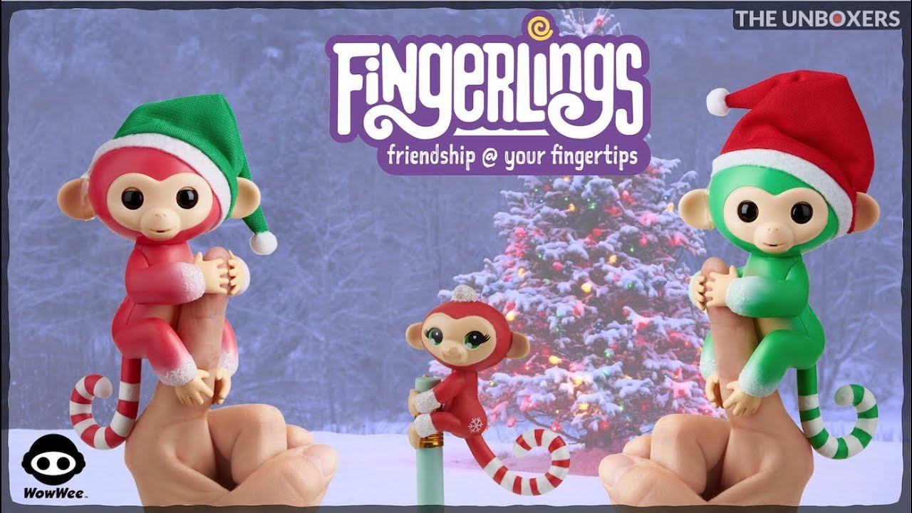 Holly & Jolly the Limited Edition Holiday Fingerlings Monkeys