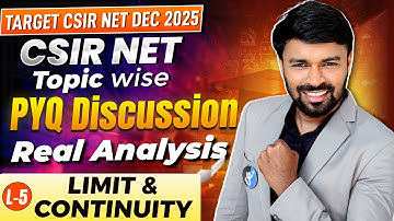 CSIR NET PYQ Discussion L05 Limit & Continuity Real Analysis