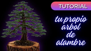 🍒 como hacer un ARBOL DE ALAMBRE || bonsai pino|| DECORACION 2024