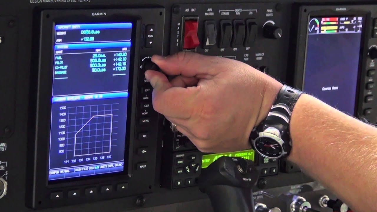 Garmin G300 Updating Aircraft Empty Weight and Arm on Cessna Model 162