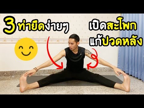 3 ท่ายืดโยคะ เปิดสะโพก แก้ปวดหลัง Basic Yoga for Back Pain and Open hip I kiartyoga