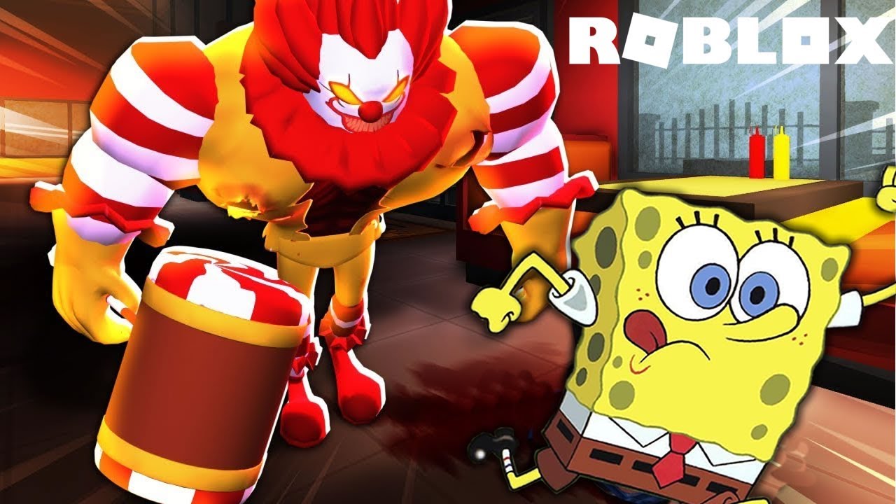 Fugindo Do Palhaco Bob Esponja No Roblox Ronald Youtube - brincando de esconde esconde bob esponja no roblox youtube