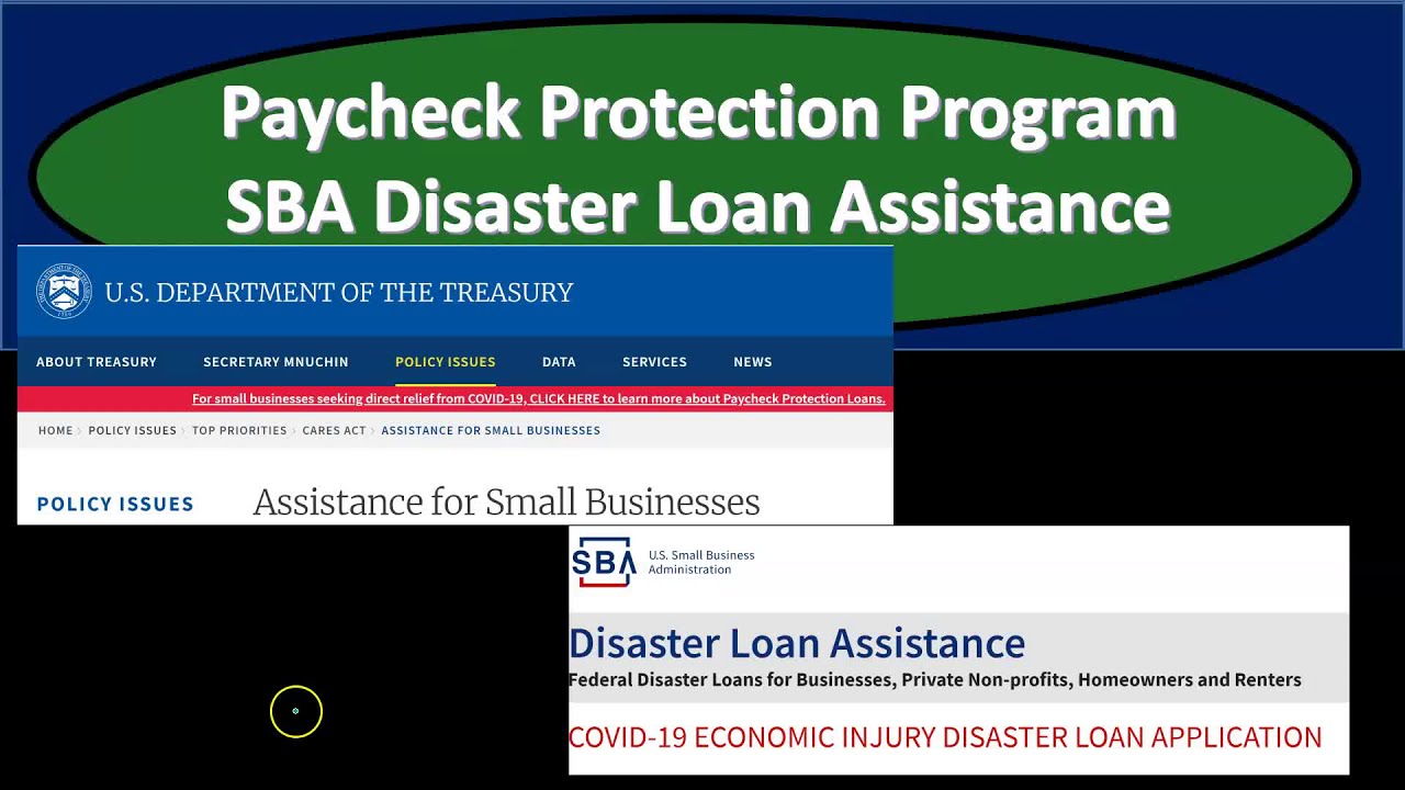 Paycheck Protection Program (PPP) & SBA Disaster Loan Assistance YouTube