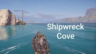 Assassin's Creed Odyssey : Shipwreck Cove # Loot treasure , machaon the feared clue location