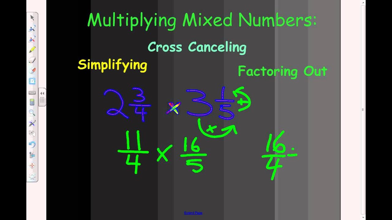 Multiplying mixed numbers - YouTube