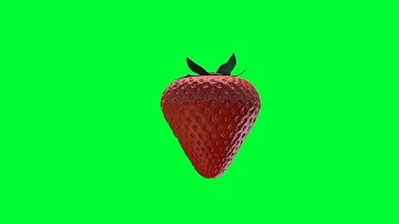 Realistic strawberry Rotating - green Screen Animation Effects FHD_1080p