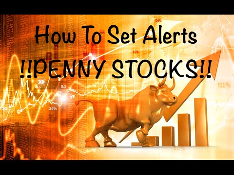 How to Set Alerts for Stocks and Penny Stocks! The step to become a successful Day Trader!!