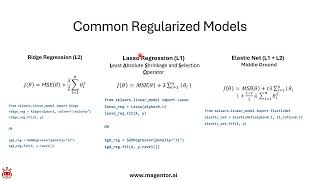 ML101 | Lesson 7: Regularized Regression, Ridge, Lasso & Bias-Variance Trade-off | MAGENTOR.AI