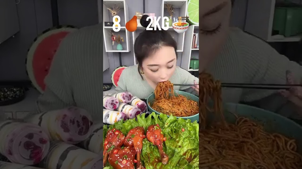 Eating Challenge ( 8 Chicken Legpiece, 2kg Ramen ) | #asmr #food #quickeating
