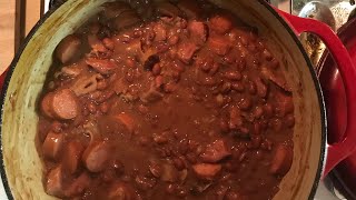 OLD SCHOOL RED BEANS AND RICE WITH SMOKED HAM HOCKS AND SAUSAGE