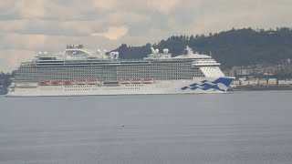 Regal Princess Liner Sails Into Holy Loch Dunoon Scotland