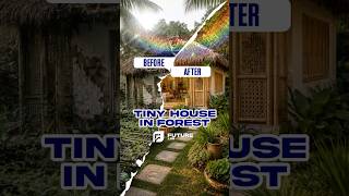 Renovation TINY HOUSE IN THE FOREST‼️ #shorts #HomeRenovation #DIYHomeProjects #timeslapse