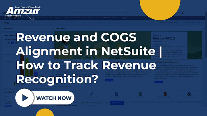 Revenue and COGS Alignment in NetSuite| How to Track Revenue Recognition? | Amzur NetSuite Solutions