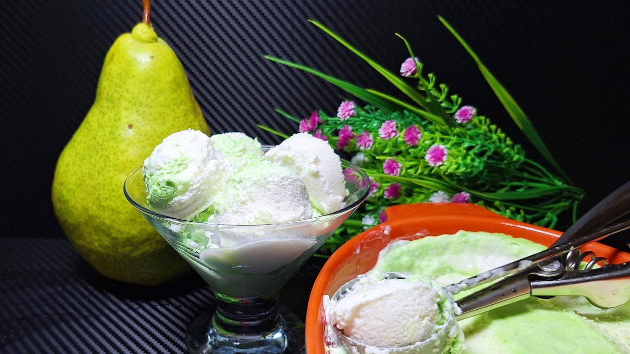 Only 2 Ingredients for Sugar Free Pear Ice Cream