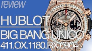 フルダイヤのウブロ！HUBLOTビッグバン・ウニコ・キングゴールド 411.OX.1180.RX.0904 実機レビュー