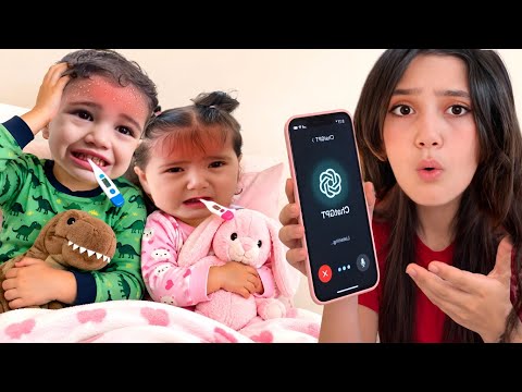 Lulu and Kinan have a fever of 40, we begged ChatGPT to help us, Jojo and Rosa were scared 🥲#Jojo...