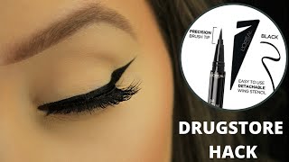 HOW TO: PERFECT WINGED EYELINER | DRUGSTORE HACK