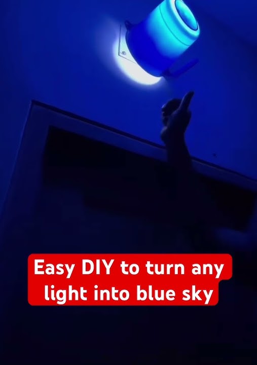 How to turn any light into ordinary light into Blue night light EASY DIY 😇 #lightbulb #focuslights