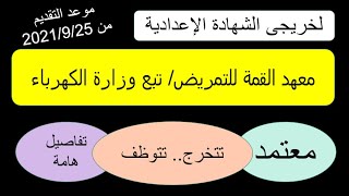 لحاملى الشهادة الإعدادية/معهد القمة للتمريض/قبول اول دفعة/معتمد/وظيفة عند التخرج (تكليف)تفاصيل هامة