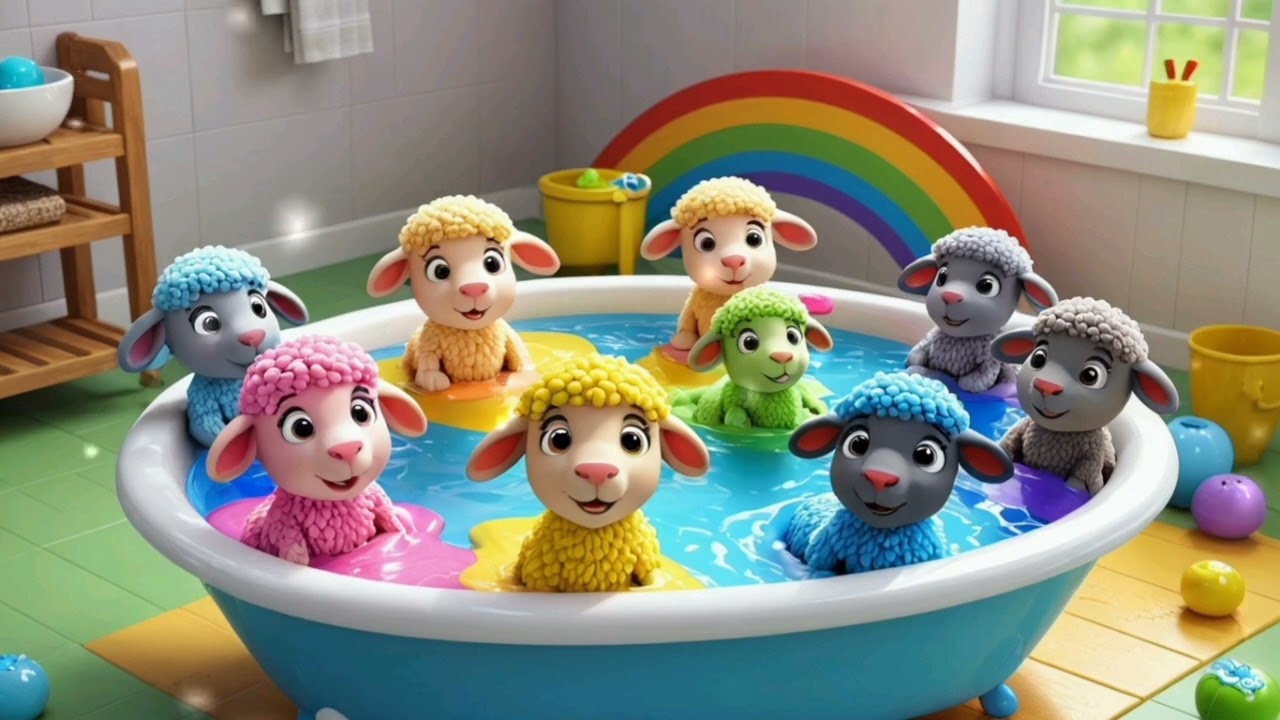 Bubble Colors with 5 Woolly Sheep | Fun Color and Counting Song for Kids