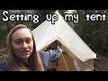 Setting up my new glamping tent!