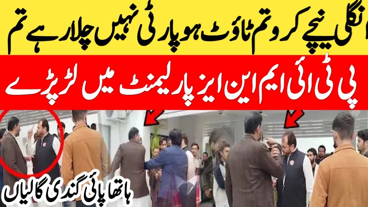 Heavy fight between PTI  MNAZ in parliament . Imran khan zindabad.