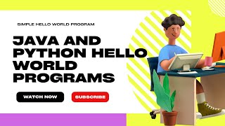 Java And Python Simple Program Hello World Learn Programming Here Coding With D