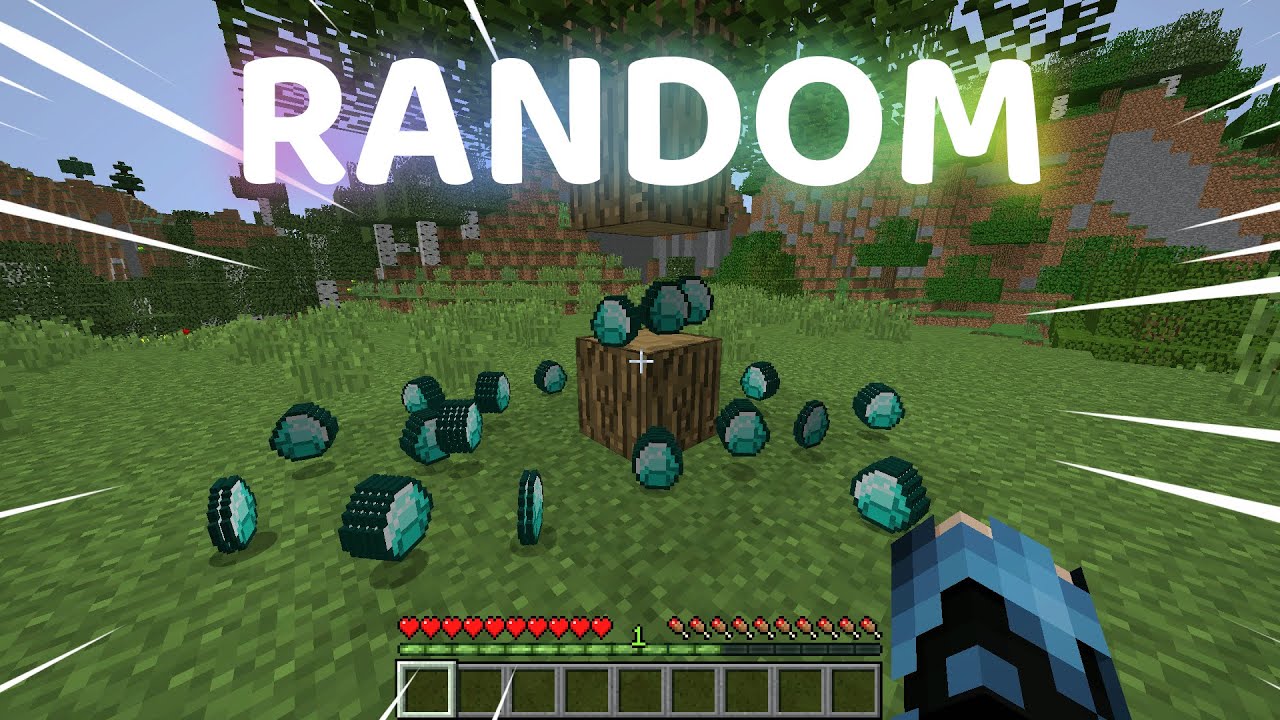 MINECRAFT pero los DROPS son ALEATORIOS - YouTube