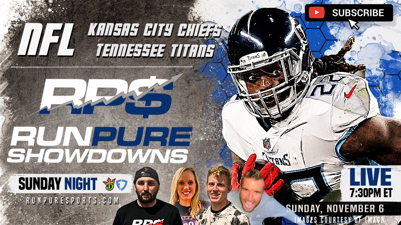 SUNDAY NIGHT DRAFTKINGS SHOWDOWN PICKS | 2022 NFL WEEK 9 DFS | TENNESSEE TITANS V KANSAS CITY CHIEFS