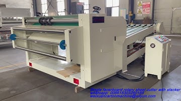 NC Single facer board rotary sheet cutter with stacker