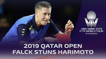 Mattias Falck stuns Tomokazu Harimoto | Seamaster 2019 ITTF World Tour Qatar Open