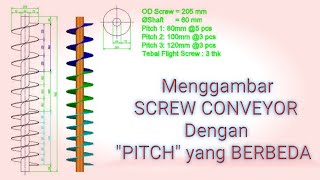 SCREW CONVEYOR dengan AUTOCAD