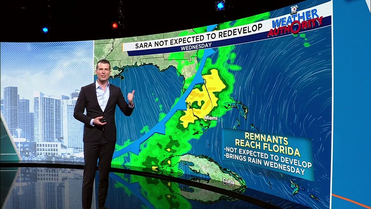 Tropical Storm Sara to cause 1 day of rain in South Florida - YouTube