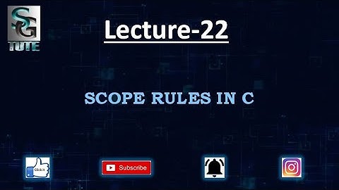 Scope Rules in C || Scope Program in C ||  C language for beginners