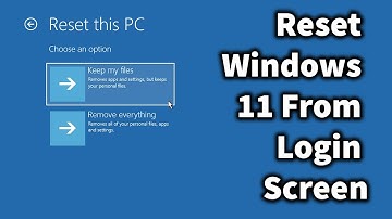 How To Reset Windows 11 From The Login Screen
