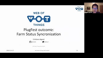 Web of Things Applications and Use Cases  - TPAC 2020 breakout session