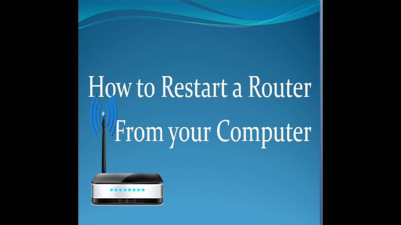 How to restart your wifi router - YouTube