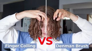 Finger Coiling vs Denman Brush