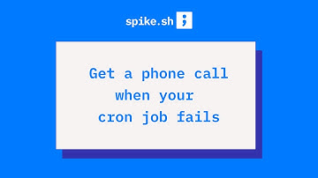 How to get a phone call when your cron job fails
