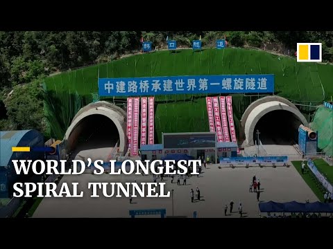 World’s longest spiral tunnel with three loops nears completion in China
