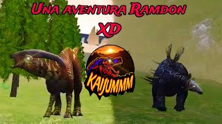 Una aventura random ✨️ the cursed isle ✨️ jugando con el parasaurolophus y ell kentrosaurio
