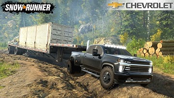 SnowRunner - 2020 CHEVROLET SILVERADO 3500 DUALLY With Trailer Flatbed