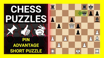 Chess Puzzles to Practice. Themes: Pin, Advantage, Short puzzle. Learn Chess