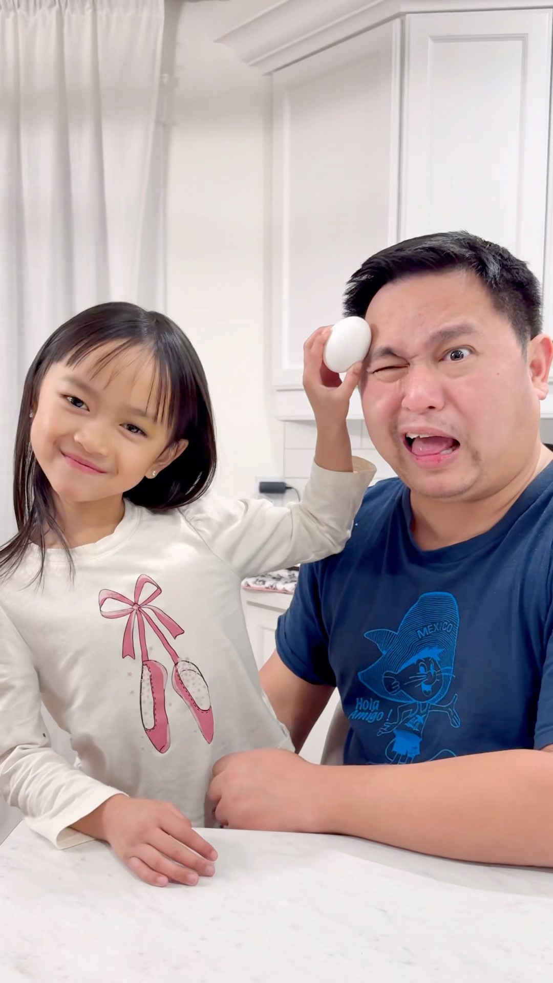Egg prank on dad ???