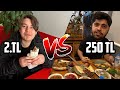 2,5 TL VS 250 TL&#39;lik ÖĞLE YEMEĞİ 🥩🍗🌯